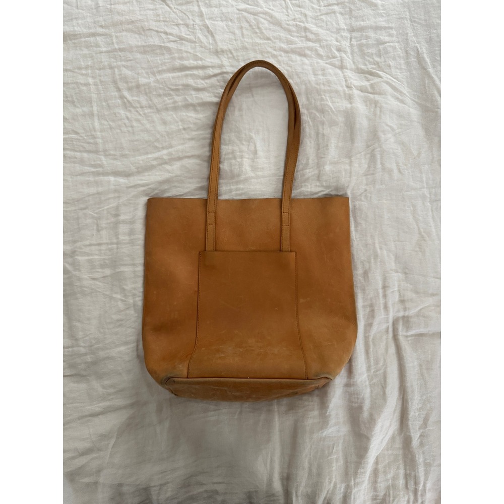 Able Leather Tote in Cognac Brown